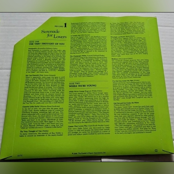 Reader's Digest SERENADE FOR LOVERS 9-Record LP Box Set (1969, Vinyl) - Picture 5 of 15